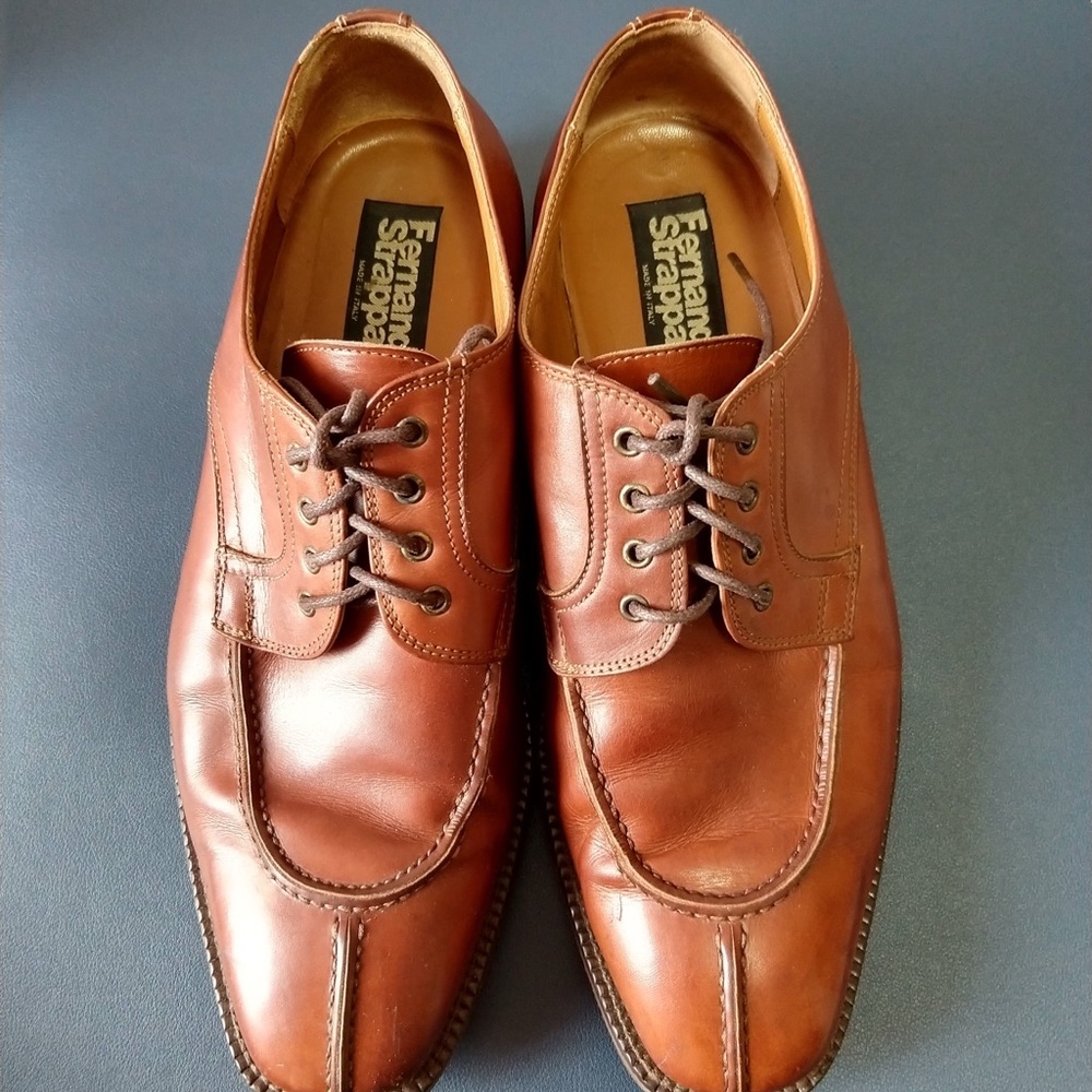 Brown Leather Shoes Italy Made Size 43（sold)